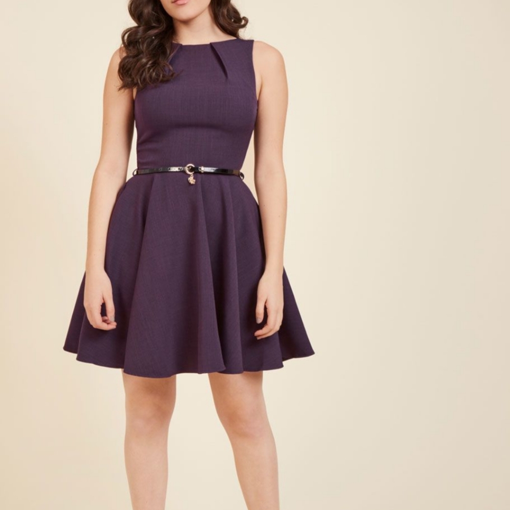 Closet London Luck Be A Lady A-Line Dress Violet S
